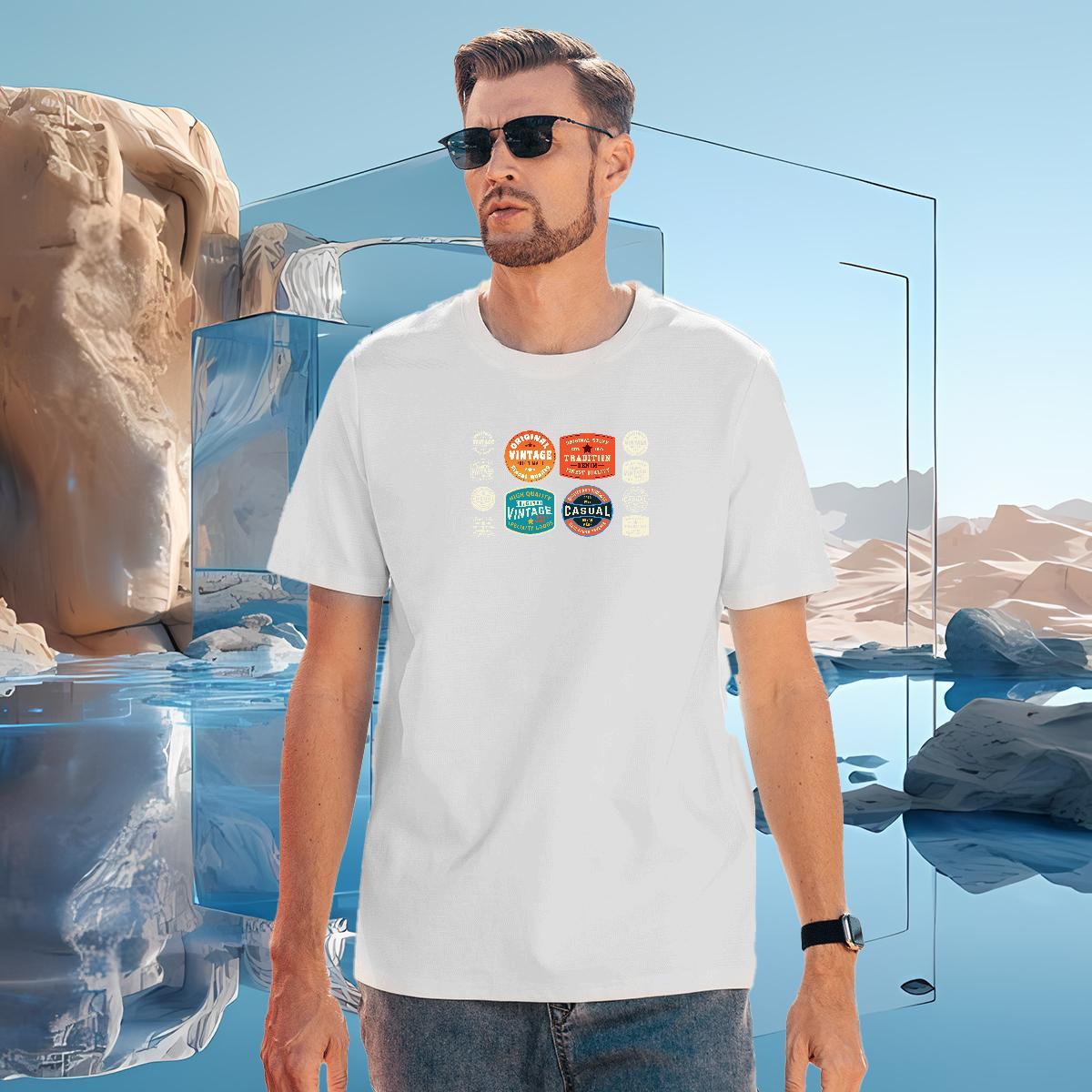 Factory Direct 230g 100% Cotton T Shirt For Man letter Anime Printing Street Men Tshirts Tops Shirt Breathable Crew Neck Soft DIY Anime