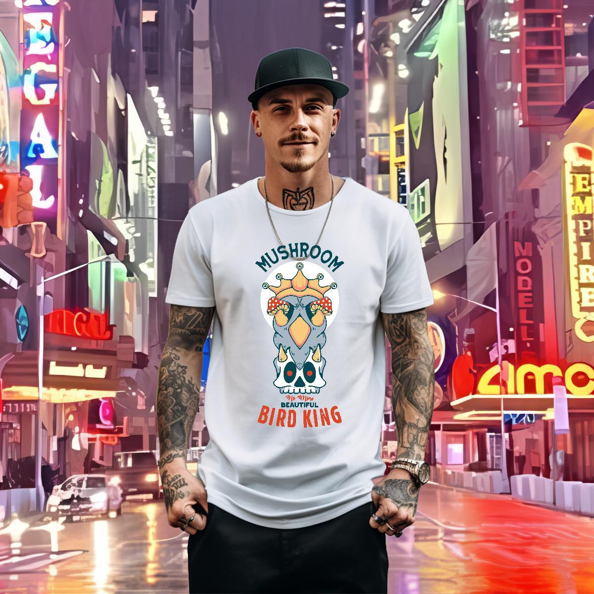 New Designer T shirt skull Tops Tees 230g Pure Cotton Daily Outfit Classic White Plus Size Breathable Short Sleeve Men Clothes T-Shirt