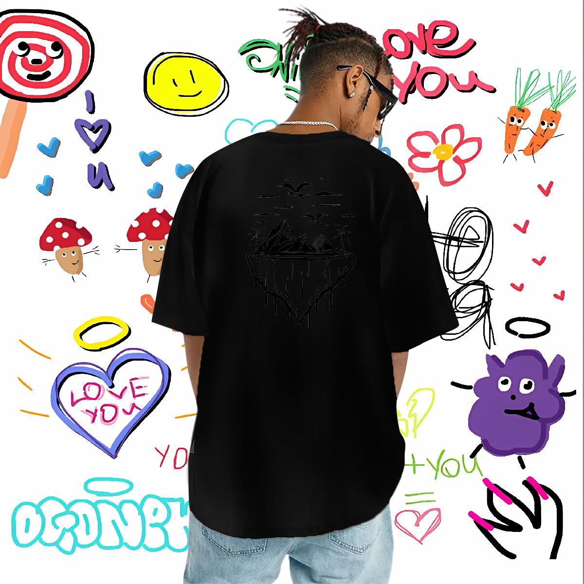 Brand T Shirt For Man mountains Tops Shirt 100% Cotton 230g Casual Daily Wear Comfortable Custom Print Plus Size O-Neck Short Sleeve Tshirt for Man Wo
