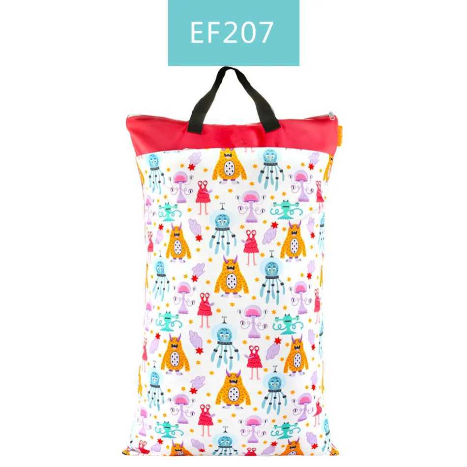 HappyFluent beer size polyester PUL waterproof baby bag for mother baby stroller use 40 * 70cm large double pack diaper wet bag W240812