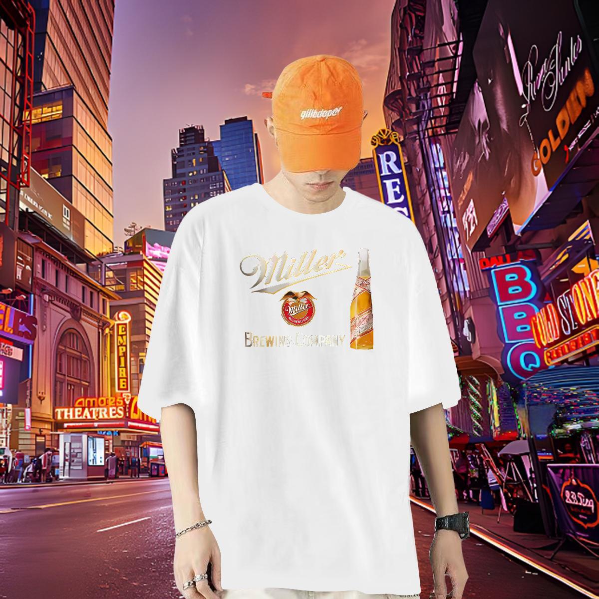 DIY T Street Soft Men Tshirts Tees Shirts Black Oversized Pure 230g 100% Cotton beer