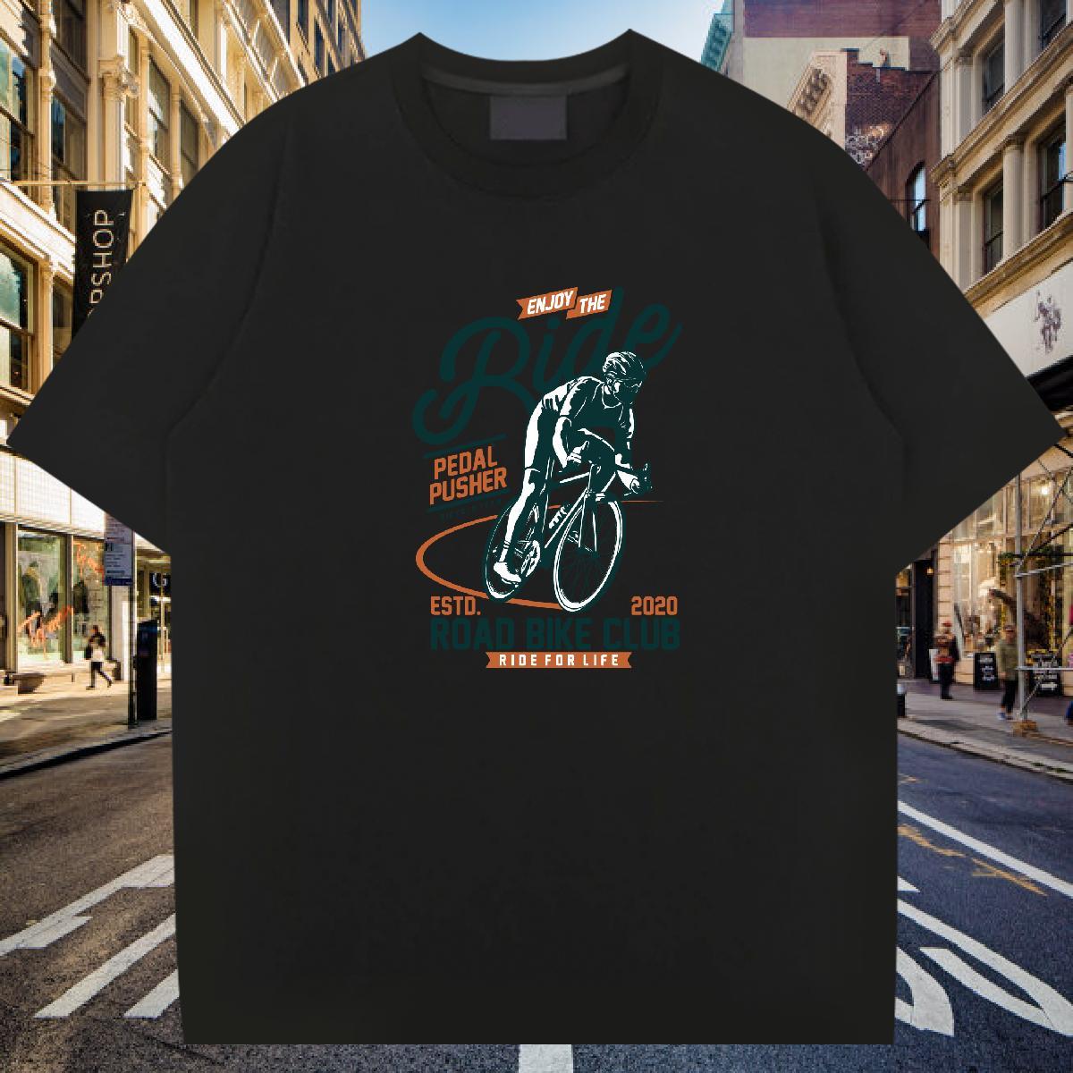 Fashion T-Shirts for Men Motorcycle Tops Shirt 230g Cotton Anime Printing Street Free Shipping Customized O Neck Short Sleeves Men Tshirts
