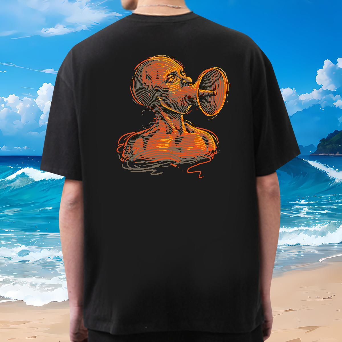 Designer T-Shirts for Men ET Clothings 230g 100% Cotton Casual Daily Wear Wholesale Anime Print Breathable Short Sleeve Mens Tshirts