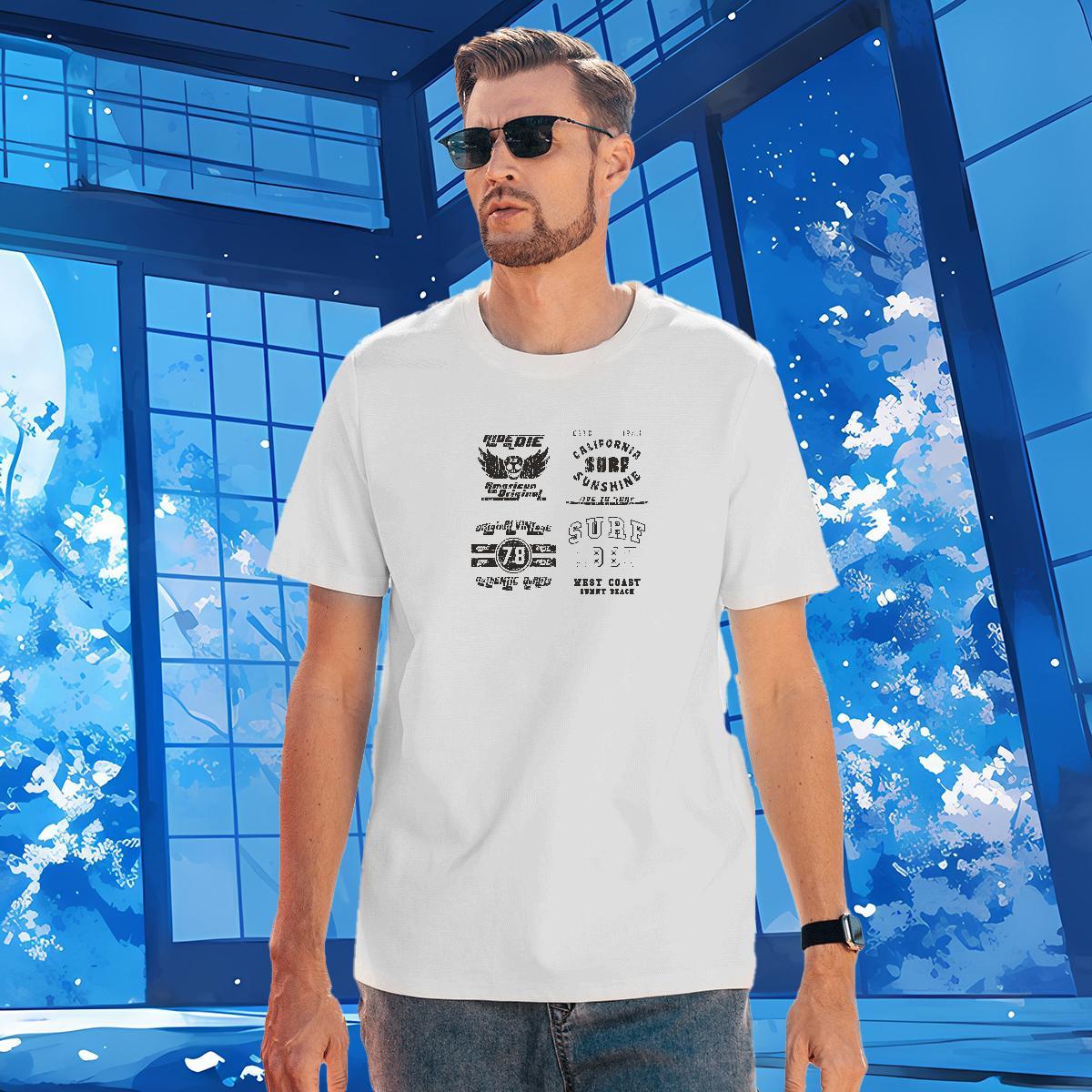 Fashion Casual 230g Pure Cotton T shirt letter Hip Hop Couples T Shirts Top Tees Short Sleeve O-Neck Loose Fit Plus Size Custom