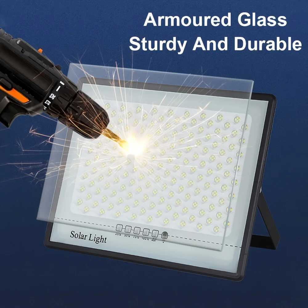 Solar Lights Outdoor Garden LED100W/200W Refletor Garden Buildings Sunlight Waterproof Lamp Spotlight Emergency Wall LightCL240809
