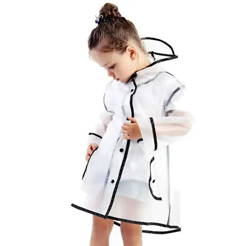 Cute Kids Children Raincoat Outdoor Waterproof Rain Poncho Children Impermeable Rain Coat Boy Girl Student Rainsuit Gift Y240810
