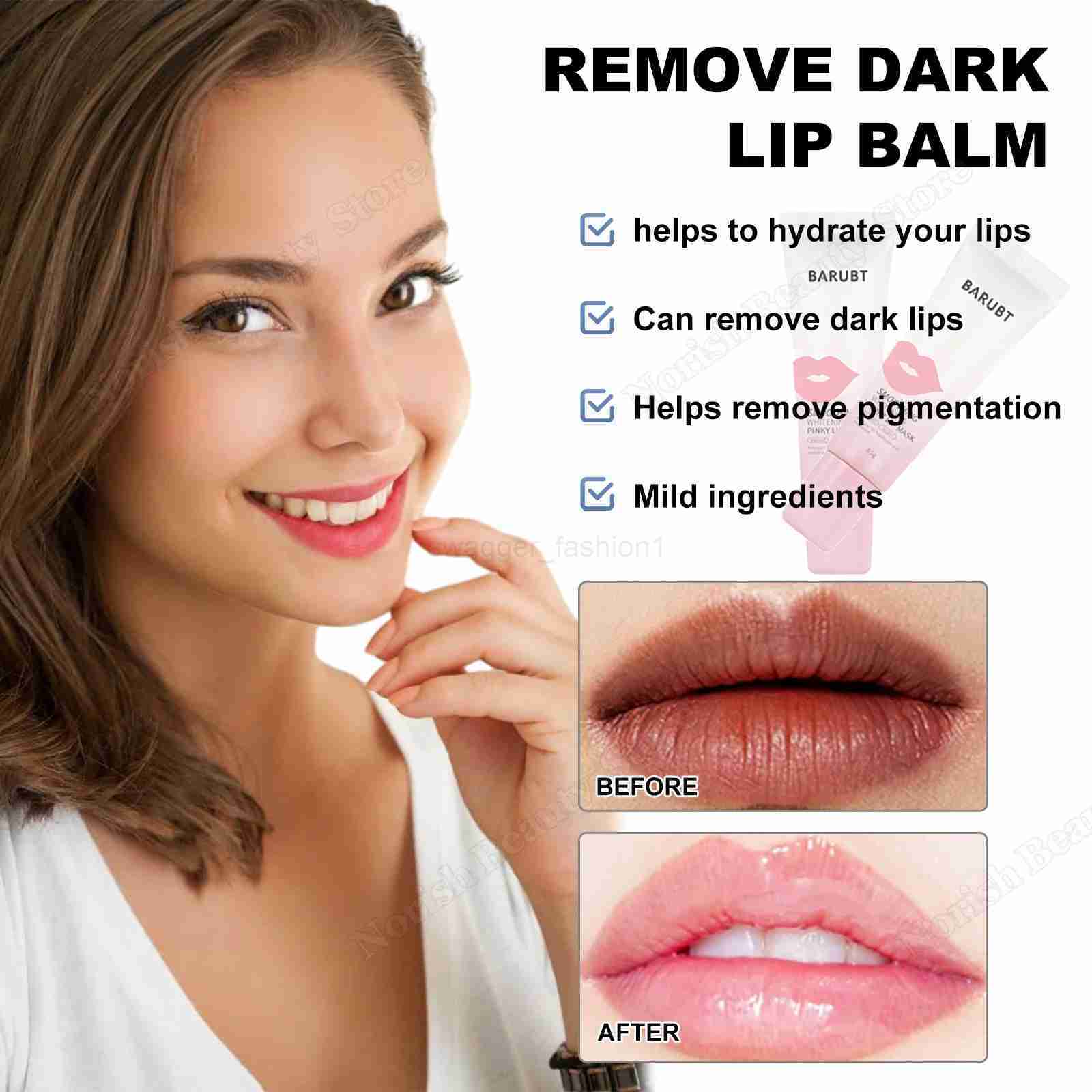 Pink Lip Serum Remove Dark Lip Balm Oil Lighten Bleaching Permanent Melanin Plumping Lips Mask Moisturizing Gloss Makeup CareXJ240812