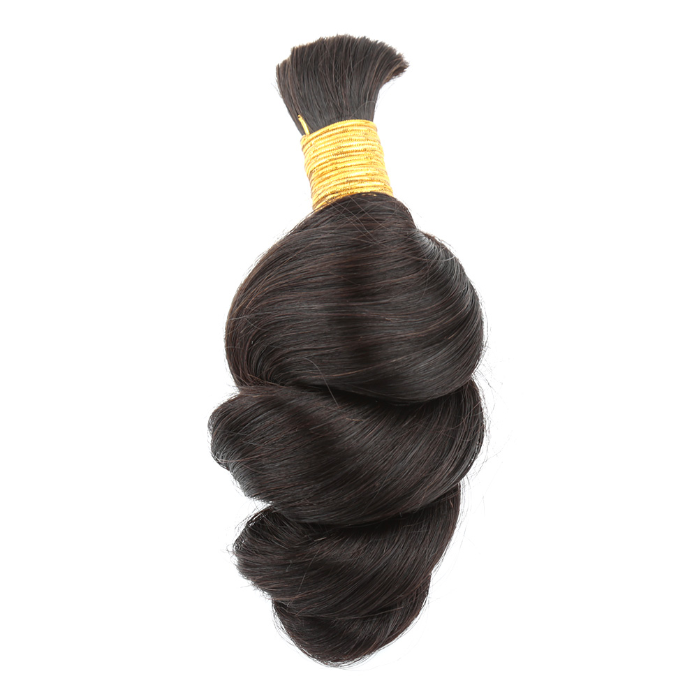 Human Braiding Hair 100g Deep Water Wave Bulk Human Hair for Braiding No Weft Bundle Brazilian Virgin Curly Human Hair Extension for Boho Braids Wet a