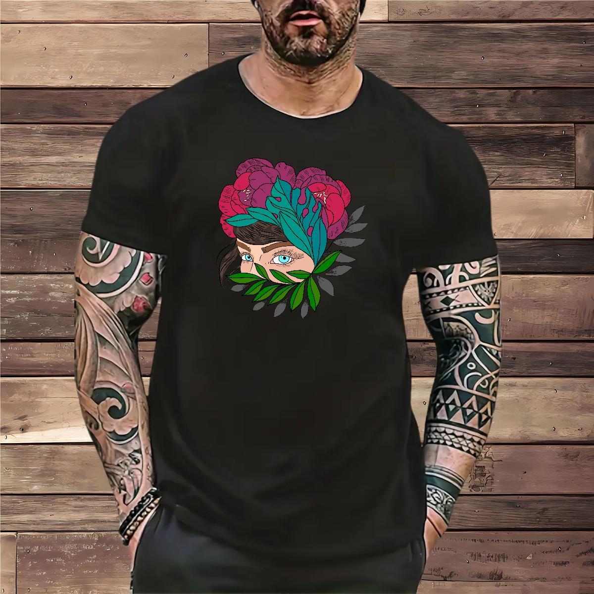 Mens T Shirts 230g Cotton portrait Anime Printing Street Short Sleeve Soft Black Oversized Tshirt for Man Woman DIY Customized TOP Quality Polos