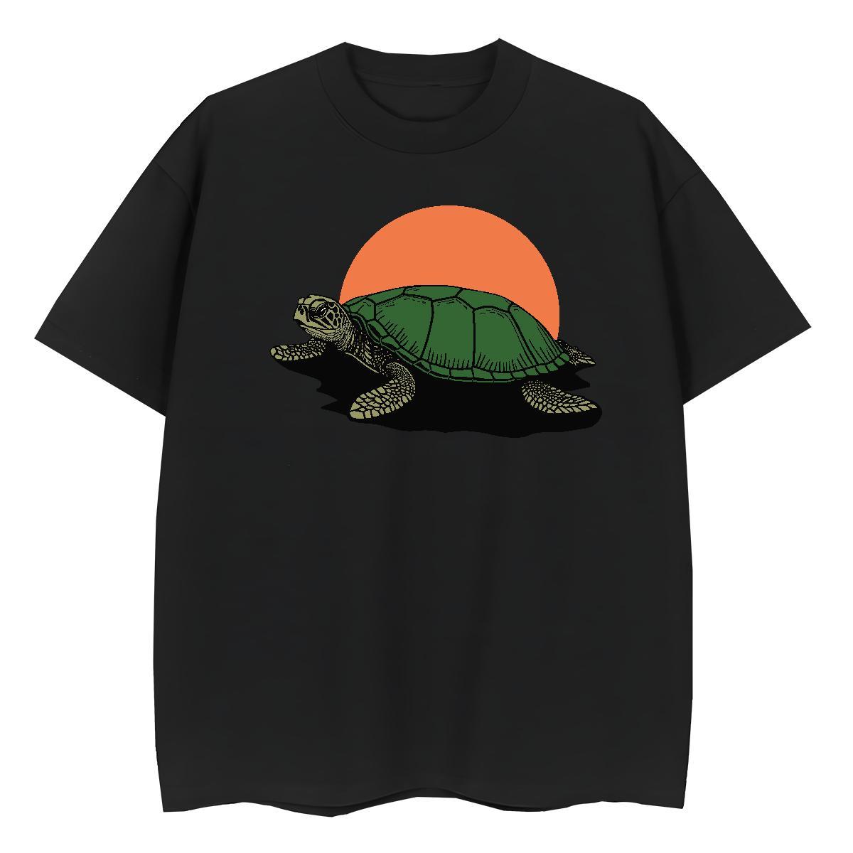 Cool Design T shirt tortoise Breathable Short Sleeve Daily Wear Plus Size Cartoon 230g 100% Cotton Mens Tshirts Designer Tee Shirt