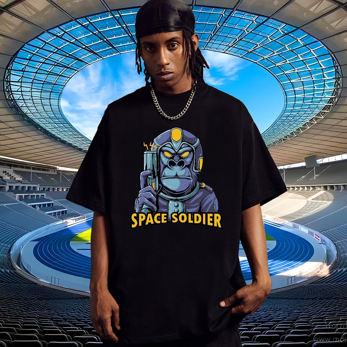 Cool T shirt chimpanzee Breathable Short Sleeve Spring Summer Anime 230g Cotton Couples T Shirts Factory Direct Tees Shirts