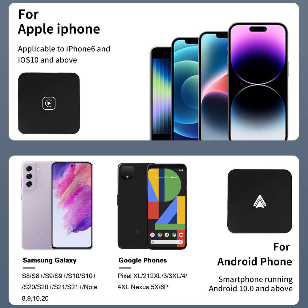 Innovative Wireless Smartphone Interface Adaptor for CarPlay and Android Auto  Universal Fit via USB