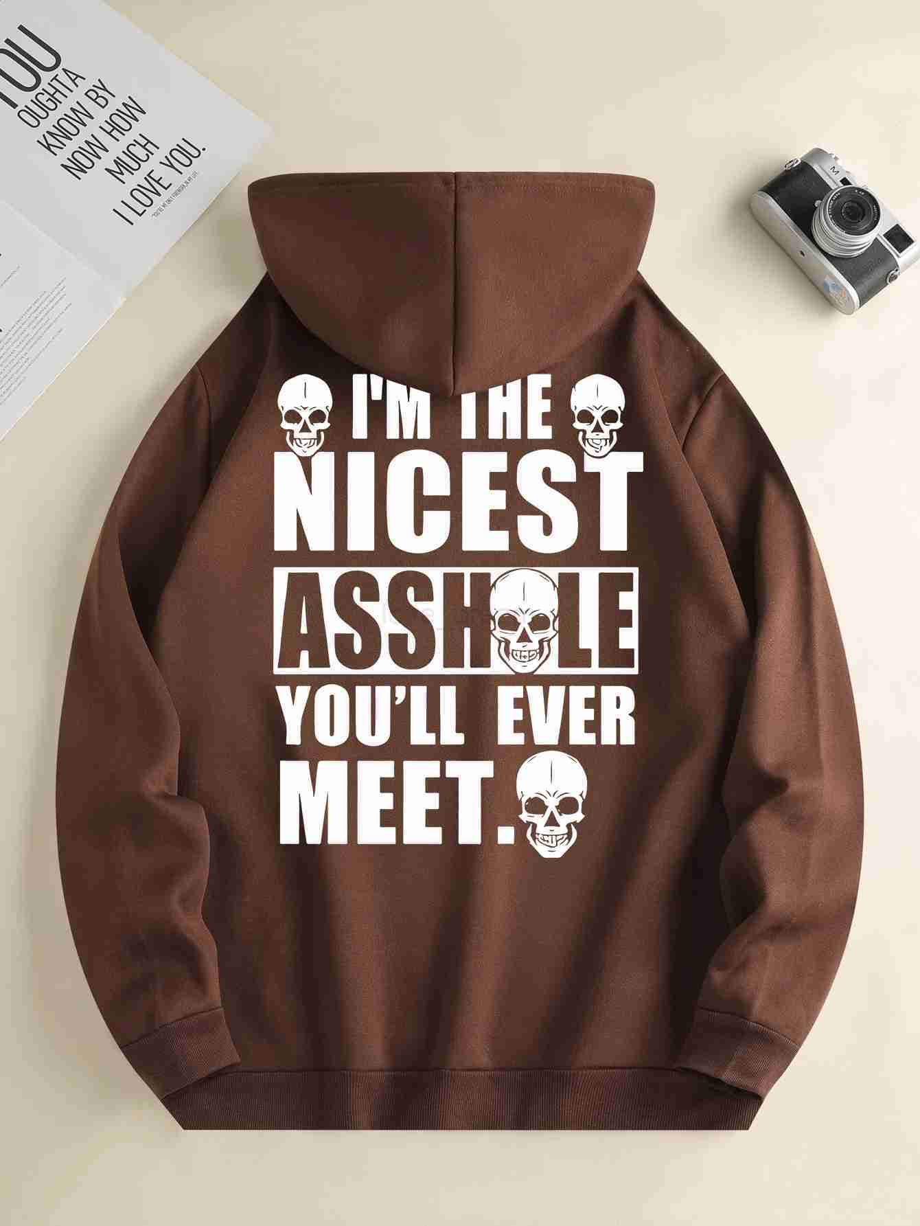 Mens new fashion hoodie casual daily drawstring hooded sweatshirt monogrammed front kangaroo pocket mens jacketXJ240812