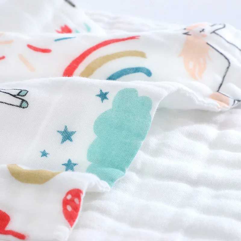 Baby bath towel for boys and girls 100% pure cotton baby towel blanket suitable for newborn baby bath towels 6-layer high-dimensional towel baby bath 