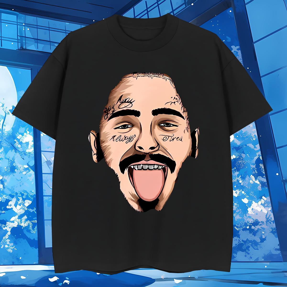 2024 Summer 230g 100% Cotton T shirt portrait Casual Daily Wear Men Tshirts Clothings Short Sleeve Soft Loose Custom Printing