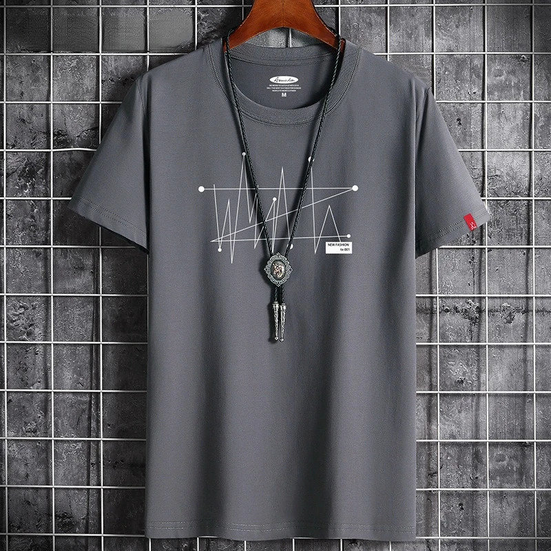 Manga S-6XL Oversize Men Loose Tee Tops 100% Cotton Fashion Goth Print Mens Short Sleeve T-shirt Summer Male Casual Tshirt 240810