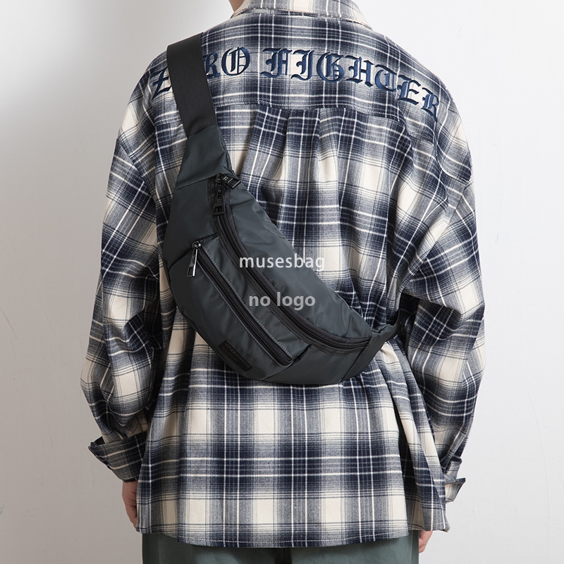 Men's street trend chest bag Oxford cloth casual fashion Fanny pack waterproof outdoor sports crossbody bag Summer riding bag