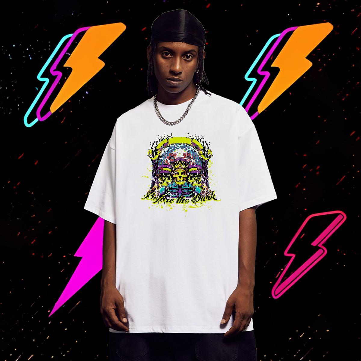 2024 T Shirts Men skull Tees Shirts 230g Pure Cotton Spring Summer Cool Design Custom Big Size O Neck Short Sleeves Tshirts