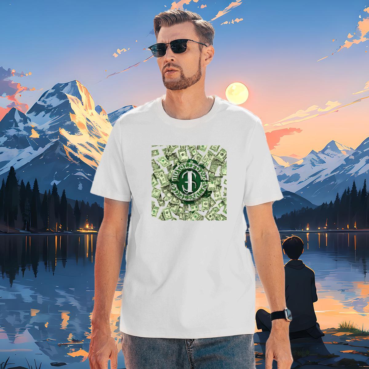 Wholesale Men Tshirts dollar 230g 100% Cotton High Street Hip Hop Round Neck Short Sleeve Man T Shirts Anime Custom Clothes