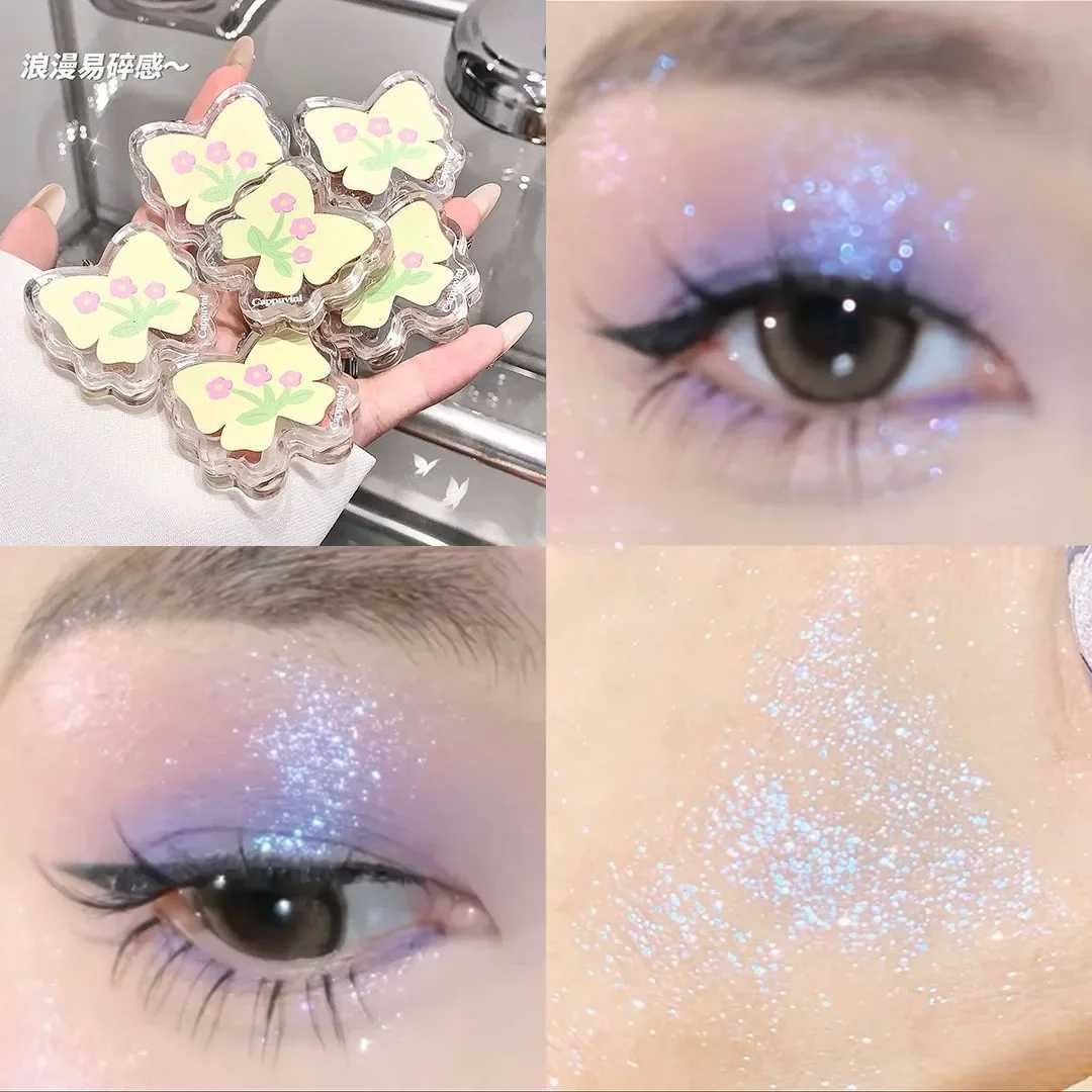 Butterfly Diamond Eye Shadow Palette Monochrome Glitter Eyeshadow Glossy Shiny Highlighter Shadow Lasting Shimmer Eyes MakeupCL240812