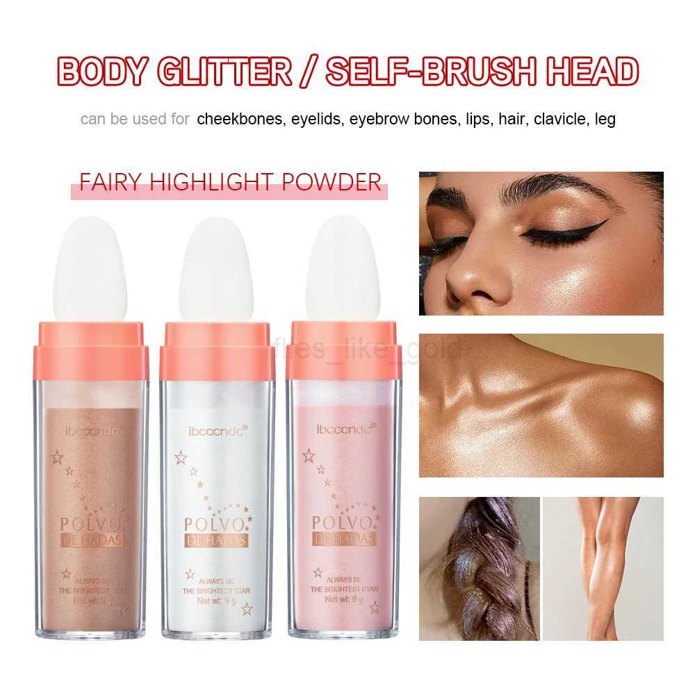 Face Body Highlander Micro Light Powder High Gloss Fairy Sparkle Sparkling Loose Powder Used for Hair Body Cosmetics Bright W240812