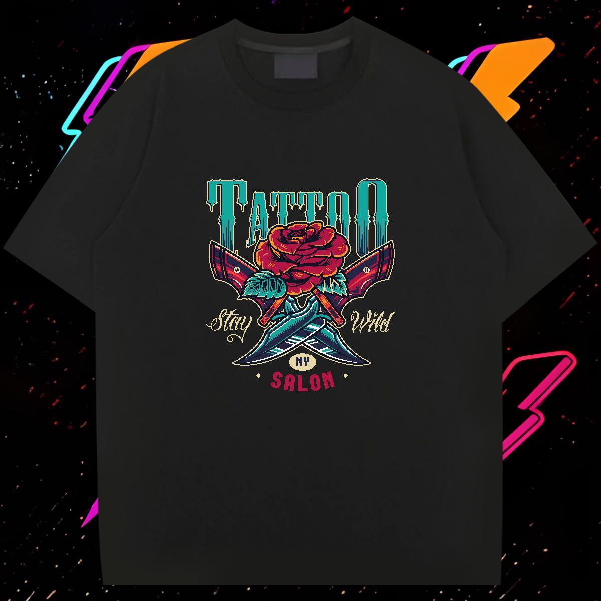 New Designer T-Shirts for Men tool Top Tees 100% Cotton 230g Street Wear Loose Fit Oversized 4XL Short Sleeve Soft Men Clothes T-Shirt