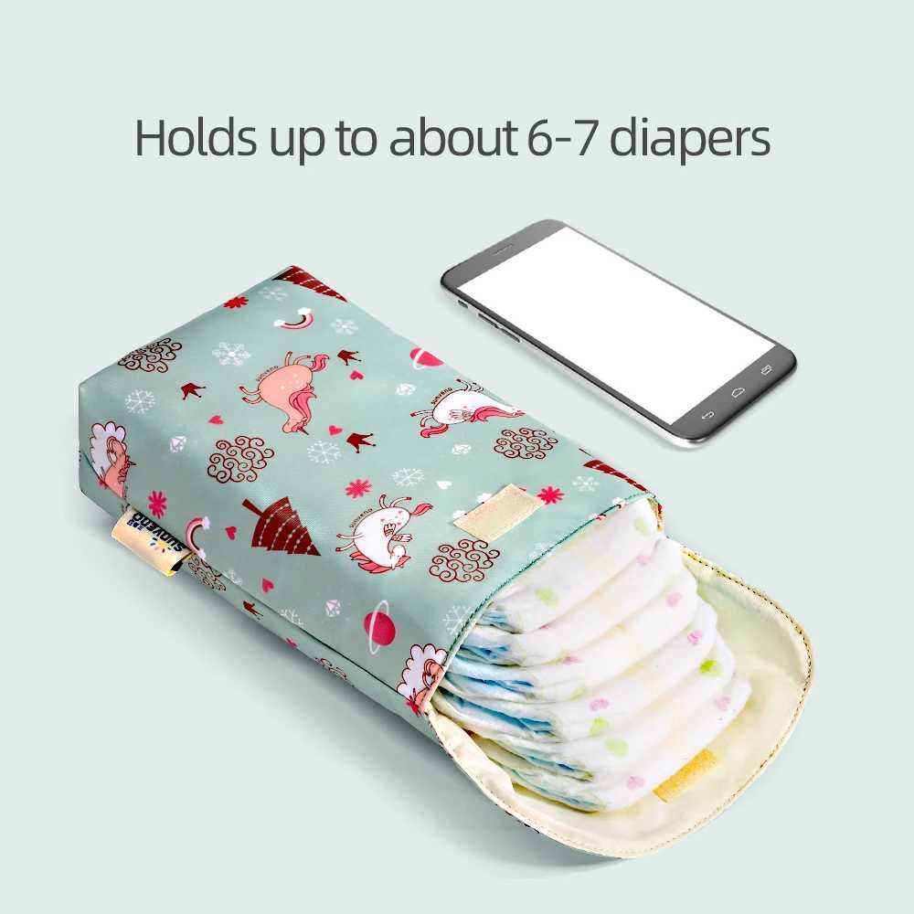 Sunveno Baby Diaper Bag Organizer Reusable Waterproof Wet/Dry Bag Mummy Storage Bag Disposable Diaper Clothing Diaper Bag W240812