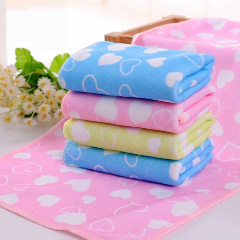 Cute baby cartoon animal heart-shaped printed bath towel newborn bath handle baby item absorbent dry swimsuit cotton towelW240810