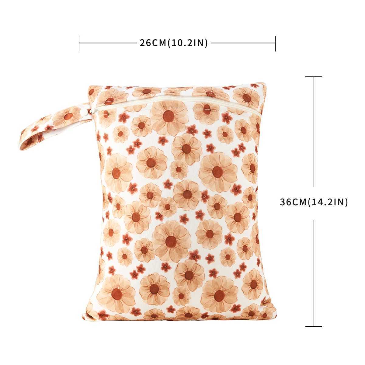 3 pieces of new material 26X36cm recycled PUL baby diaper bag with cute printed large-sized storage bag W240812