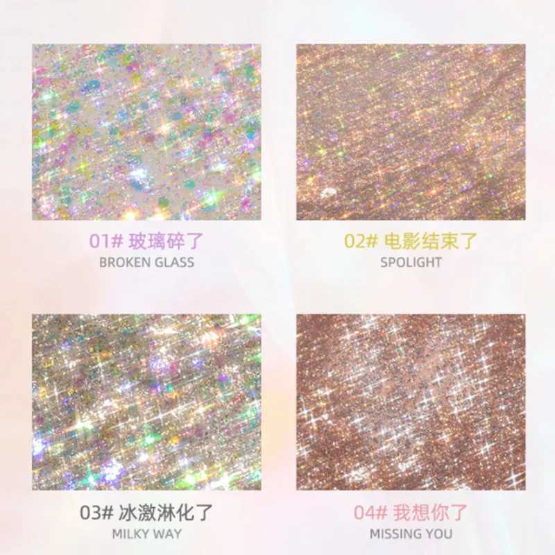Flortte Glitter Liquid Eyeshadow Matte Highlighter Waterproof Pearlescent Shiny Eye Shadow Sequins Lying Silkworm Eye ApplicatorCL240812