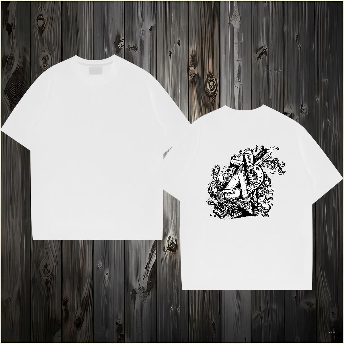 Fashion New T Shirts Men eye of the devil Tee Shirt 230g Cotton Street Wear Designer Customized Print Breathable Short Sleeve Tshirts