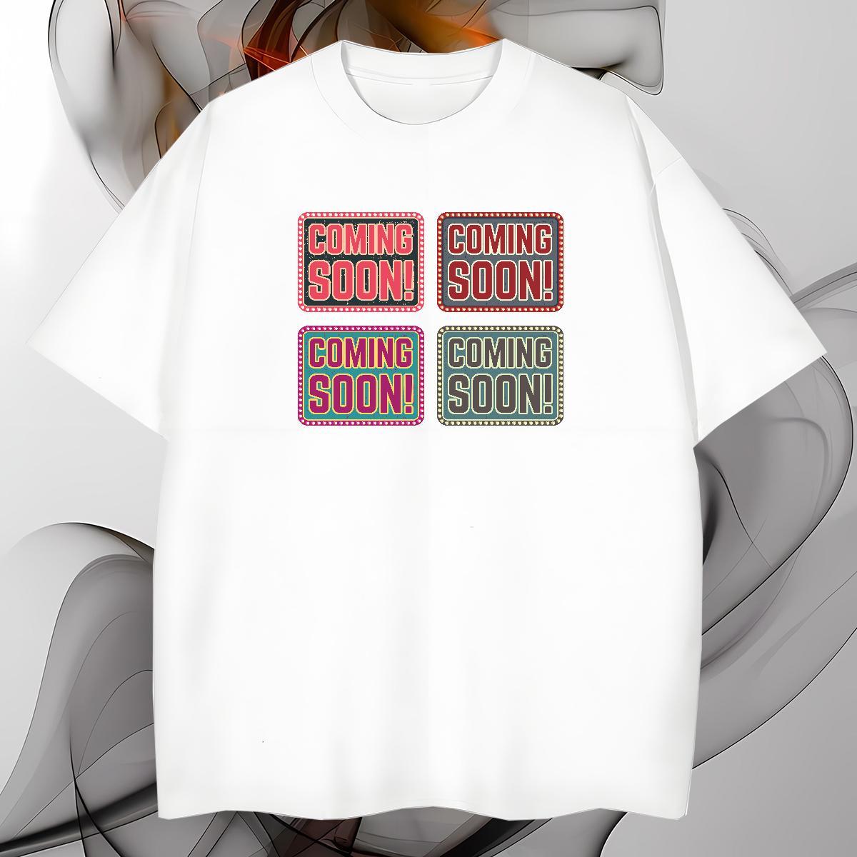 2024 230g Cotton T shirt letter Street Wear Tshirts Tees Shirts Breathable Short Sleeve High Quality DIY Printed