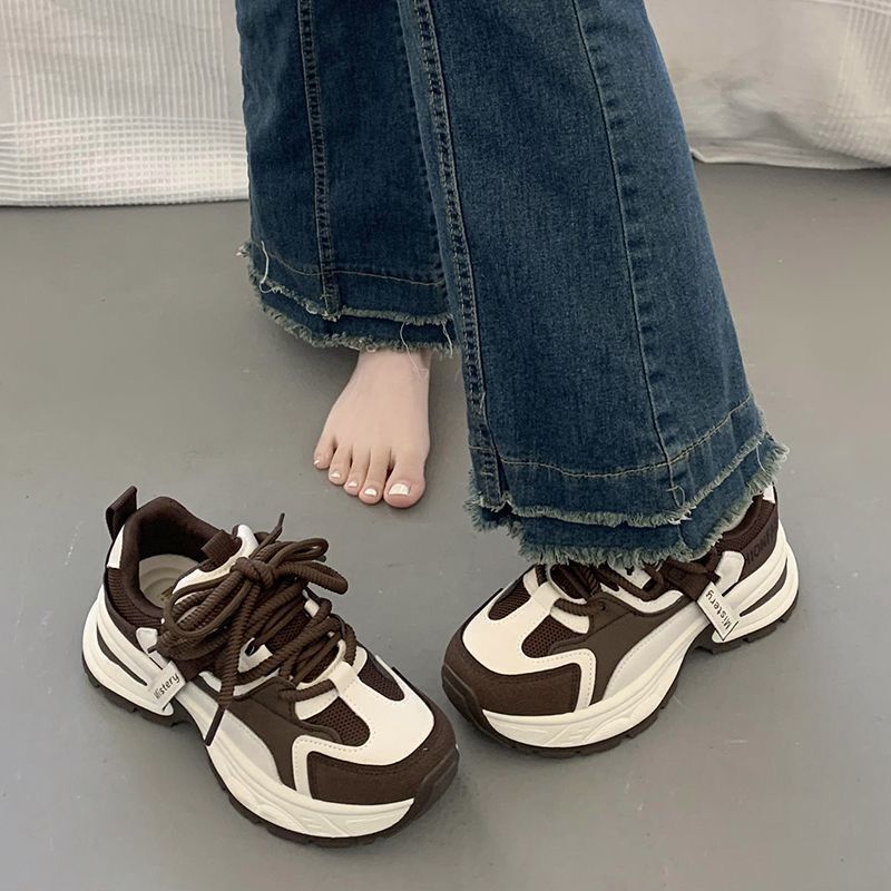 Ddmysports Running For Women New Spring And Autumn Height Increasing S Versatile Thick Sole Casual Sports Ins Trendy Dad Shoes Outdoor Shoes