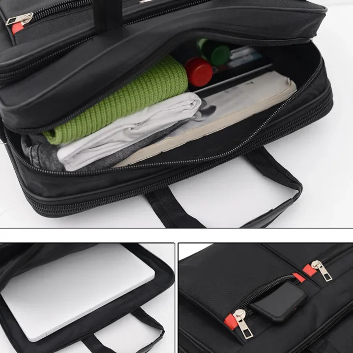 Convenient and practical briefcase essential for travel laptop storage bag office light fashionable cross body shoulder accessories 240810