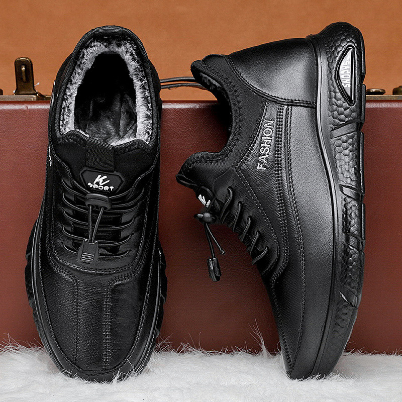 Ddmysports Cotton Boots Winter New Cotton Shoes Thicker Hair Plush Casual Warmth Snow For Men Outdoor Shoes