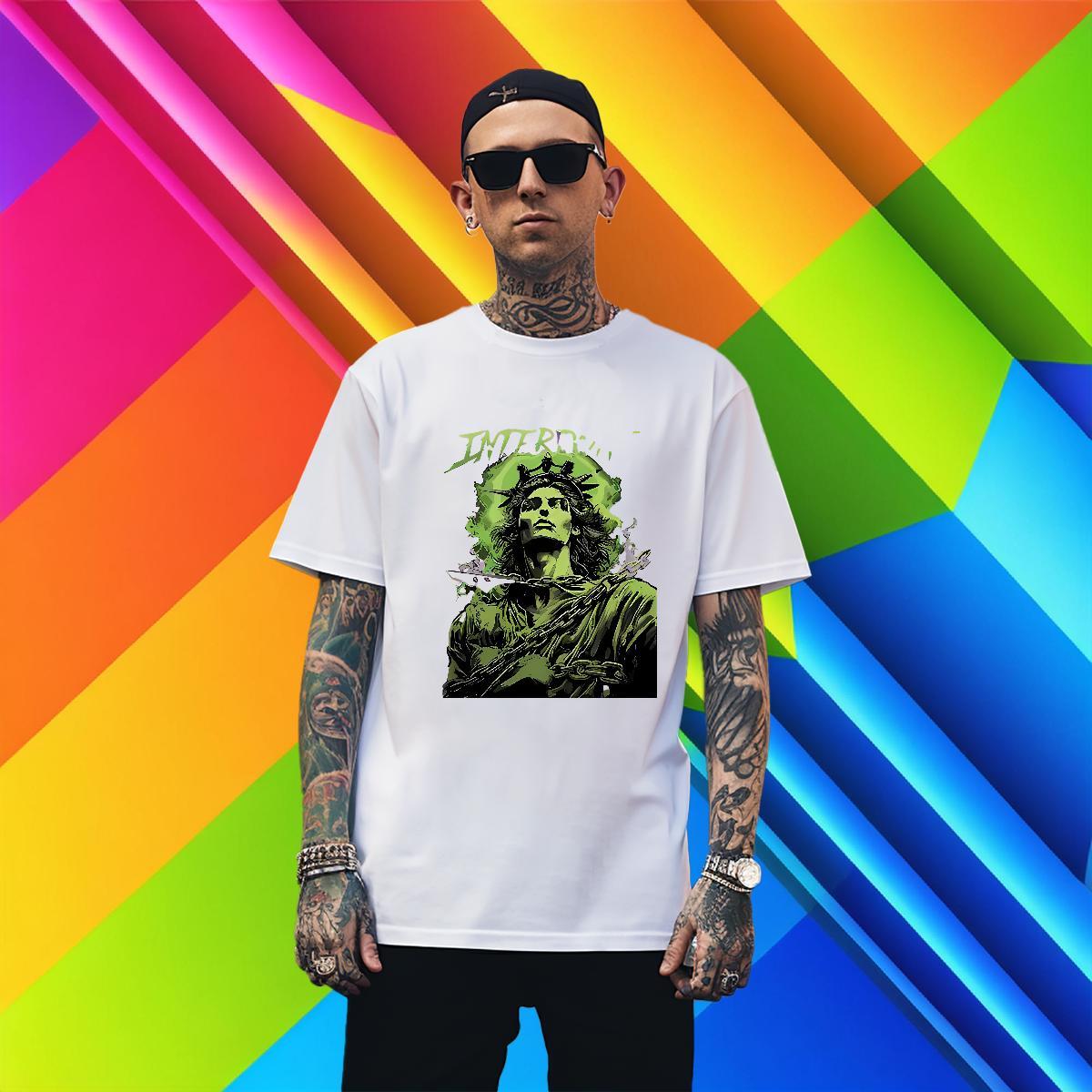 Men T Shirts 230g Cotton portrait Spring Summer Breathable Soft Oversized 3XL 4XL Tshirts Brand Loose Tops Tees