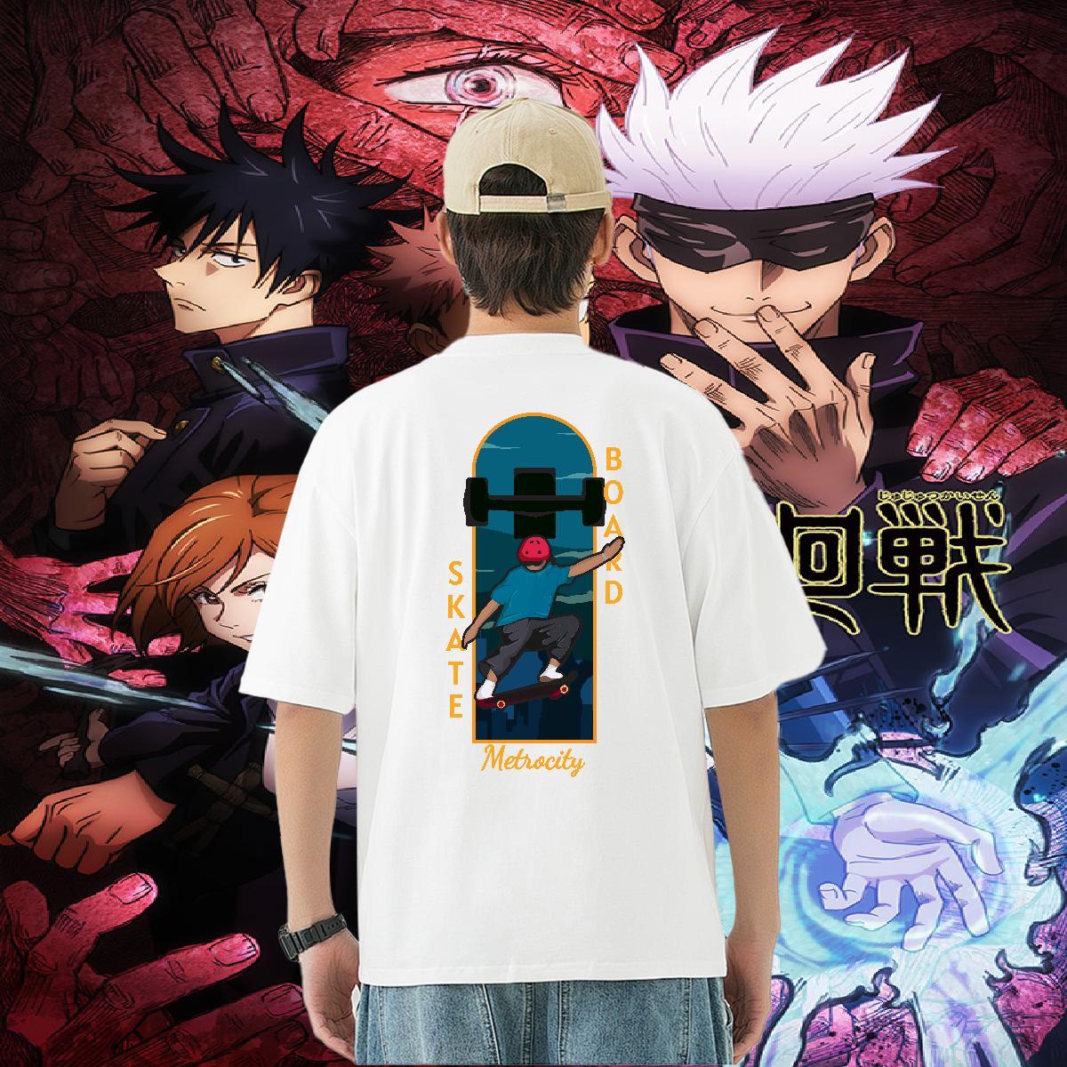 2024 New T shirt skateboarding Tee Shirt 230g 100% Cotton Summer Casual TOP Quality DIY Breathable Crew Neck Tshirts