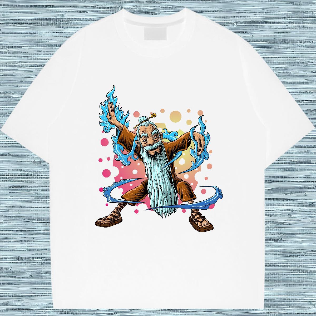 Casual New T-Shirts portrait Tshirts 100% Cotton 230g Summer Casual Wholesale Plus Size Cartoon Breathable Short Sleeve Couples T Shirts