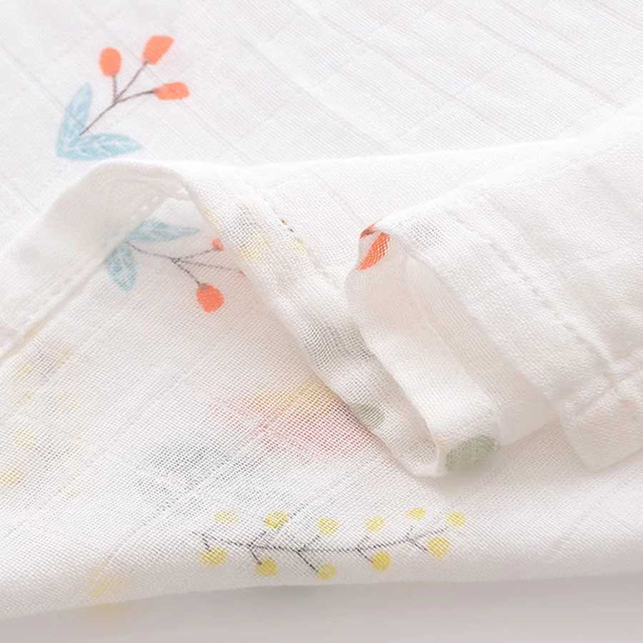 120x110cm baby flat patterned swaddle packaging bamboo cotton blanket cute soft printed baby bath towel double-layer Gaussian baby stroller coverW2408