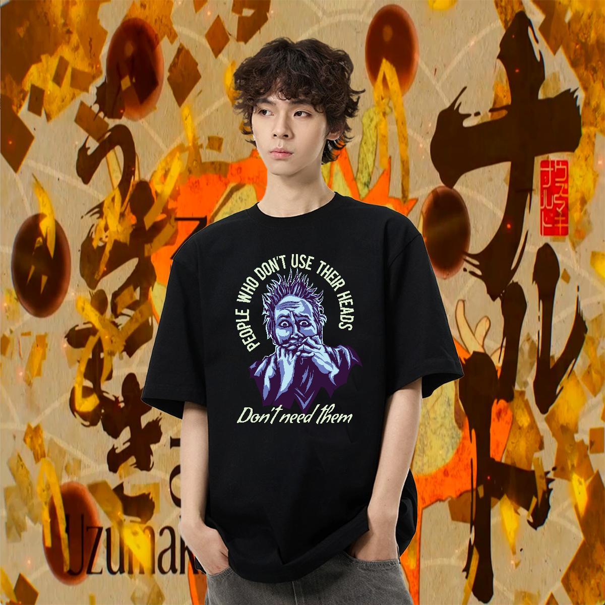 Unisex Couples T Shirts Spring Summer 100% Cotton 230g Cartoon Print O Neck Short Sleeves ET T-Shirts Fashion New Tshirts