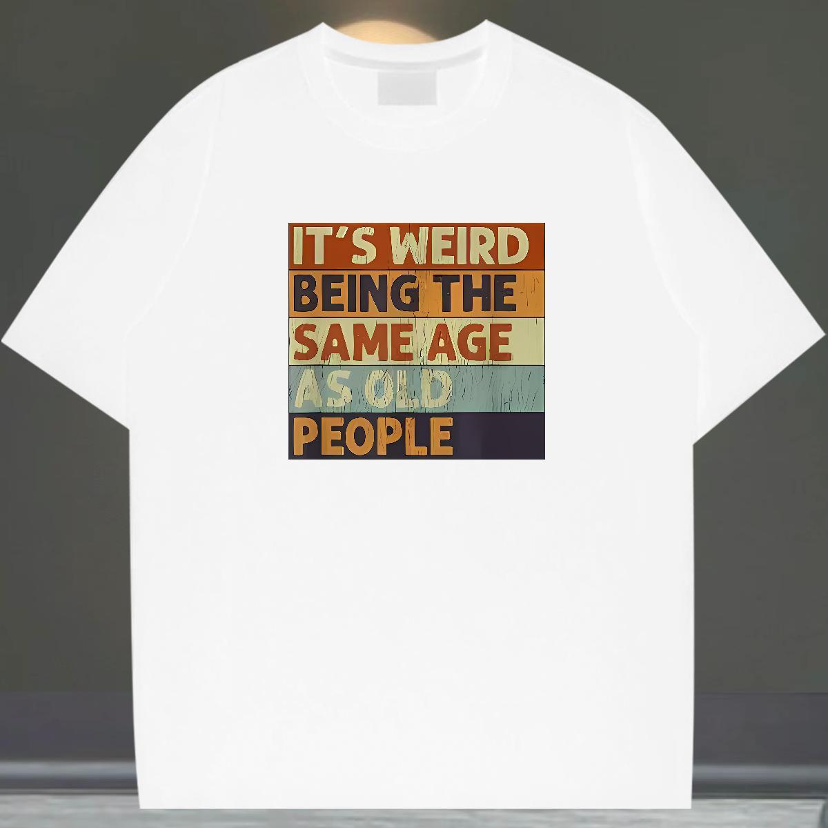 2024 T Shirts Men letter Tee Shirt 100% Cotton 230g Sport Comfortable Cartoon Print Round Neck Short Sleeve Men Tees