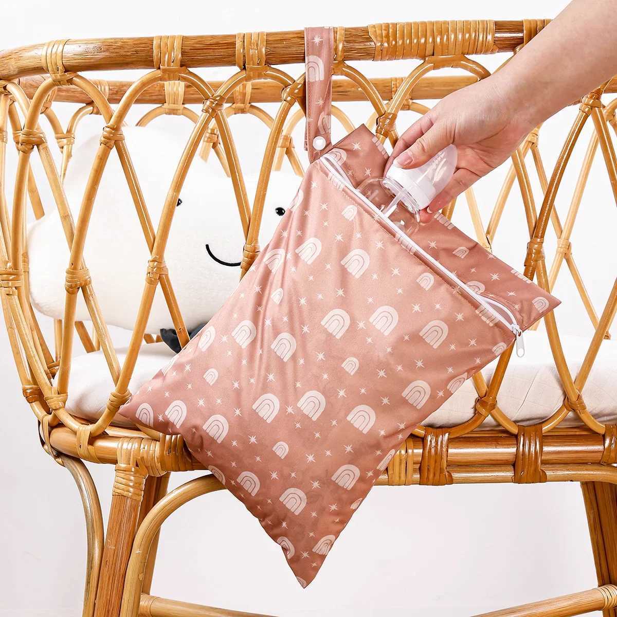 Recycling PUL baby diaper wet bag reusable waterproof diaper bag 28cmx36cm W240812