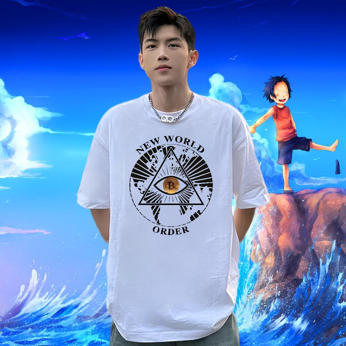 Fashion T Shirts Men eye of the devil Tees 230g Cotton Home Outdoor TOP Quality Black Oversized Breathable Short Sleeve Men Tshirts
