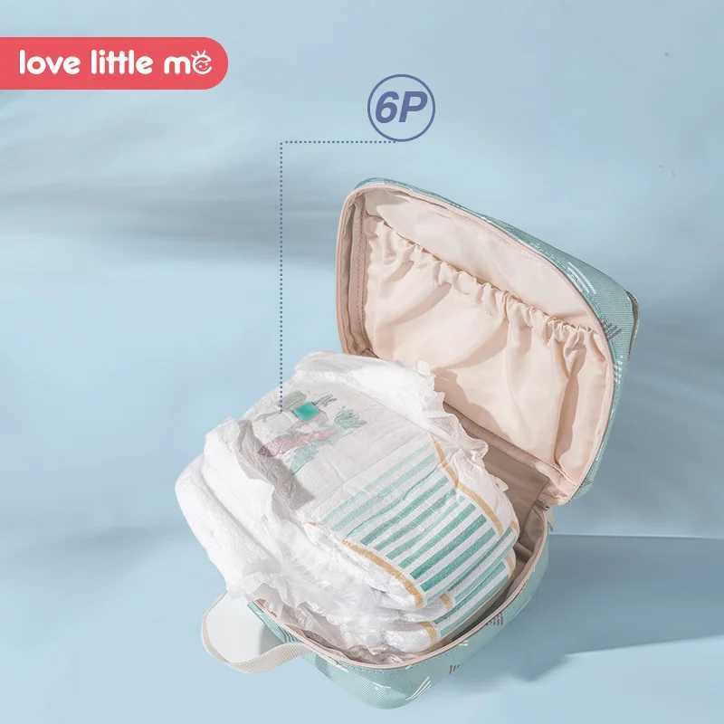 Love Little Me Portable Baby Diaper Bag Pregnant Bag Waterproof Wet Cloth Diaper Bag Reusable Diaper Cover Baby Care W240812
