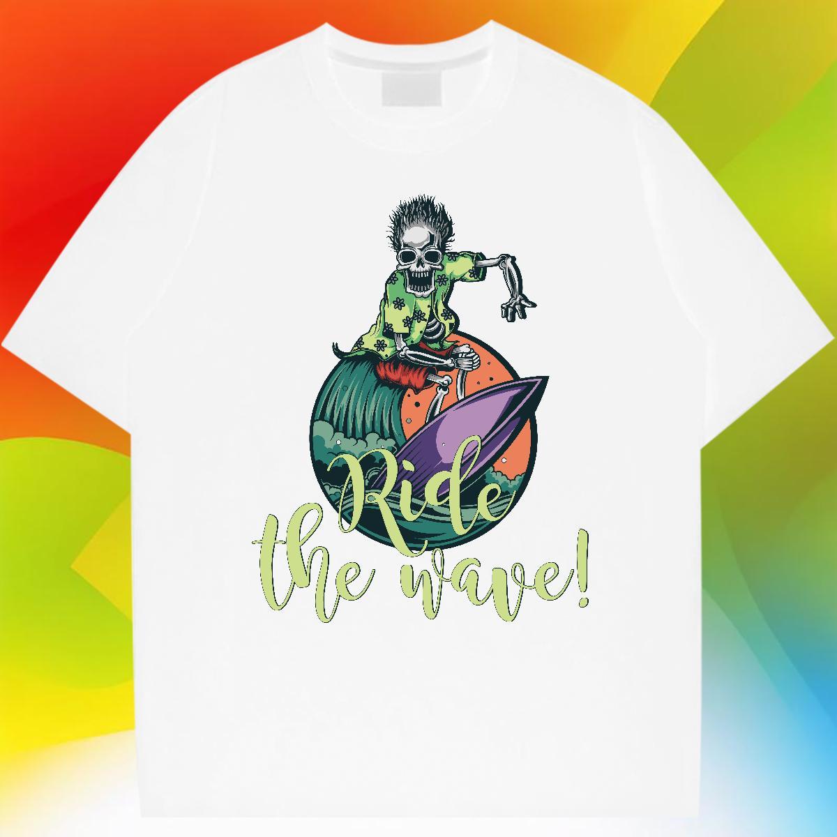 Customized T-Shirts for Men skull Tee Shirt 230g 100% Cotton Hip Hop Cool Anime Breathable Short Sleeve Tshirts
