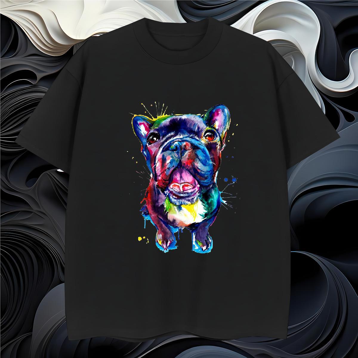 Free Shipping Mens T Shirts Dog Pure Cotton Casual Daily Wear Custom Print Oversized 230g Cotton Tshirt for Man Woman 2024 Polos
