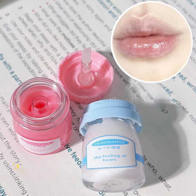 Strawberry Pudding Lip Mask Day And Night Repair Moisturizing Lip Balm Transparent Lip Care Sleep Masks Lipstick Base CosmeticXJ240812