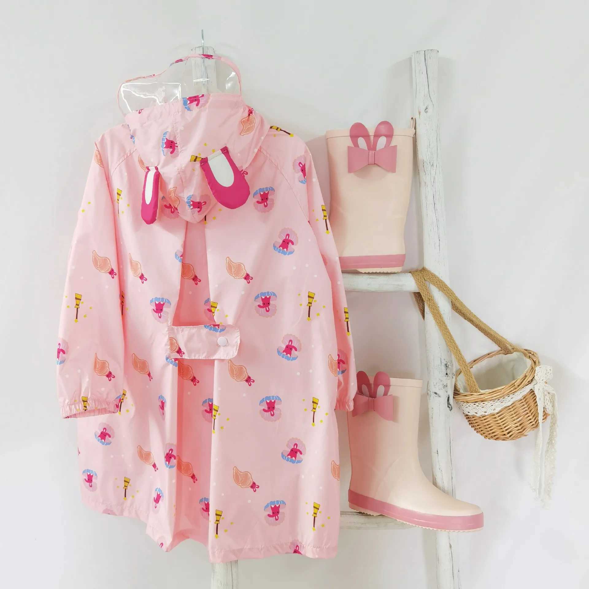 75-150cm Waterproof Rain Coat Cover For Kids Infant Raincoat Poncho Jacket Y240810