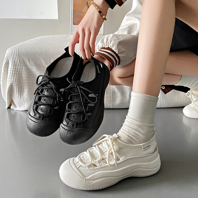 Ddmysports Ollow Canvas Summer New Korean Student Little White Shoes For Women Flat Bottom Instagram Breathable Alf Support P Outdoor