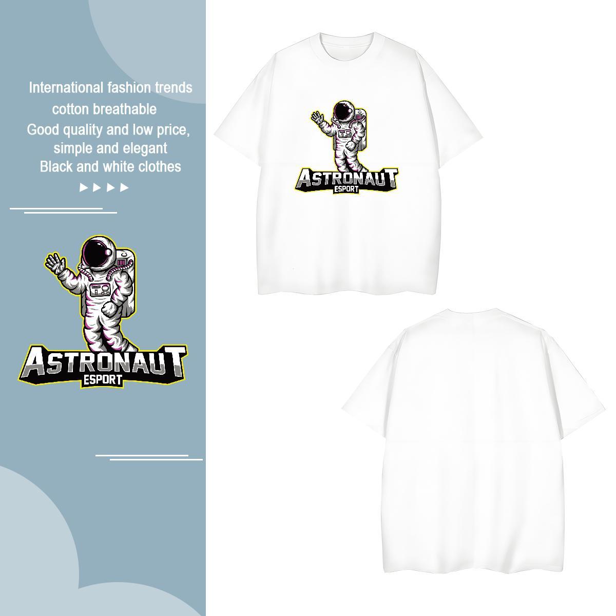New Man T Shirts 230g 100% Cotton Tshirt for Man Woman Summer Casual Breathable Crew Neck Plus Size Cartoon Cool Design Tops